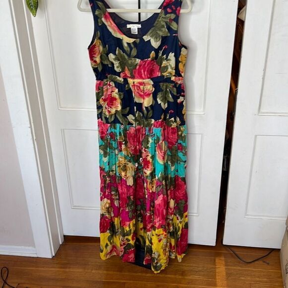 Vasna Desire Boho Floral Tiered Maxi Dress Small - Picture 3 of 9